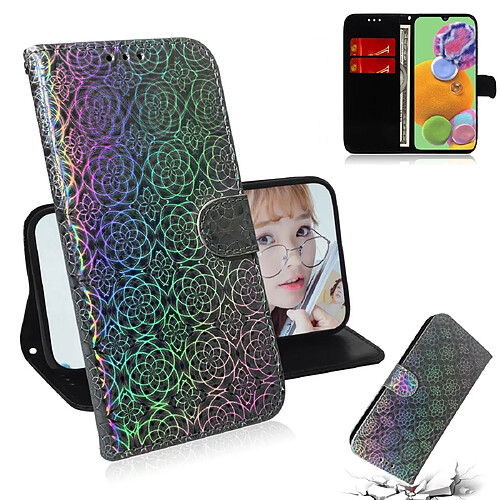 Wewoo Housse Coque Pour Galaxy A90 5G couleur unie boucle magnétique coloré horizontale étui en cuir PU avec titulaire et fentes cartes et portefeuille et lanière argent