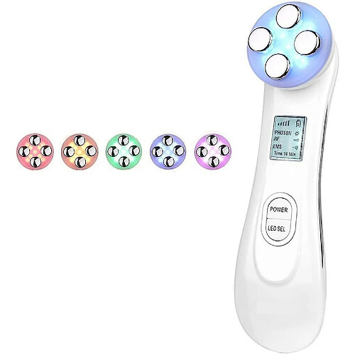 Chrono Appareil de levage facial, lumière LED anti-rides anti-vieillissement de la peau massage 5 en 1 RF EMS appareil de beauté