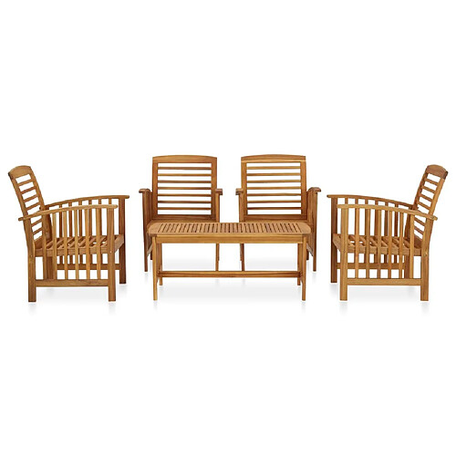 Maison Chic Salon de jardin 5 pcs - Table et chaises d'extérieur - Mobilier/Meubles de jardin Moderne Bois d'acacia massif -MN13208