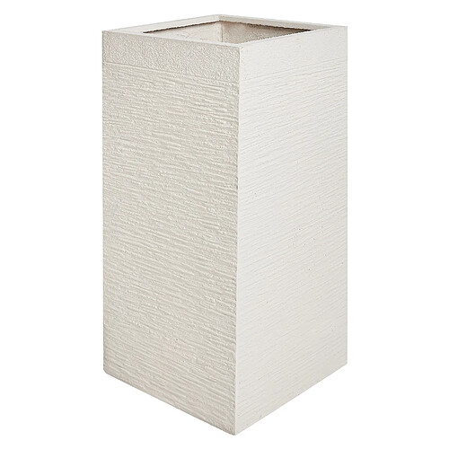 Beliani Cache-pot en fibre d'argile beige clair 33 x 33 x 70 cm DION