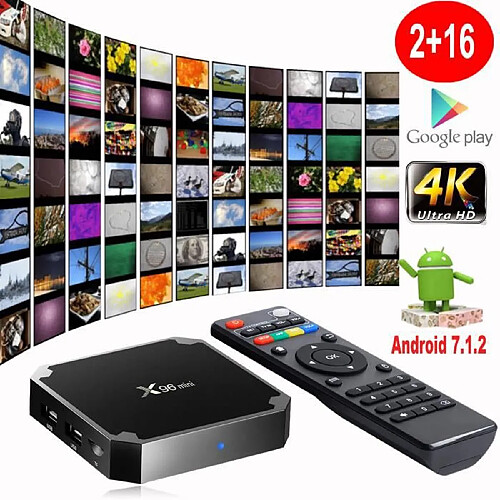 X96 Mini TV Box Android 7.1.2 Amlogic S905W Quad Core WiFi Lecteur 2K + 16G 4K