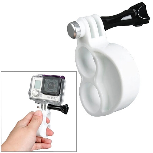 Wewoo Stabilisateur blanc pour GoPro HERO4 / 3 + / 3/2/1 Poignée Doigts avec vis à oreilles