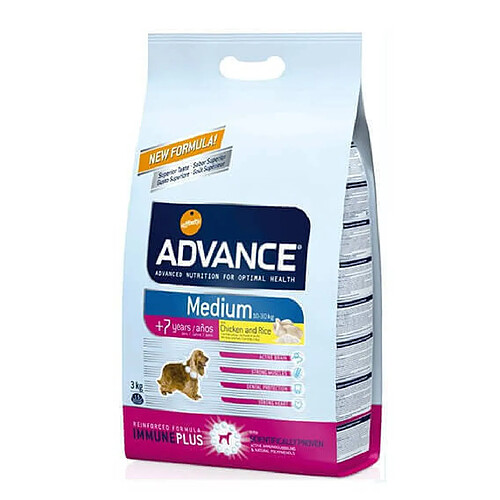 Advance Diet Croquettes Advance pour chiens Medium Senior Sac 3 kg (DLUO 3 mois)