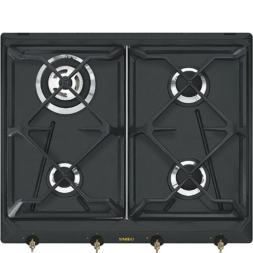 Smeg SRV864AOGH plaque Anthracite Intégré (placement) Gaz 4 zone(s)