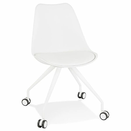 Paris Prix Chaise de Bureau Design Laxina 92cm Blanc