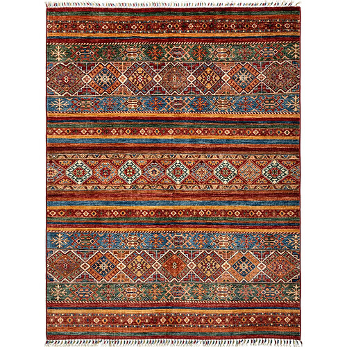 Vidal Tapis de laine 203x157 rouge Torkman