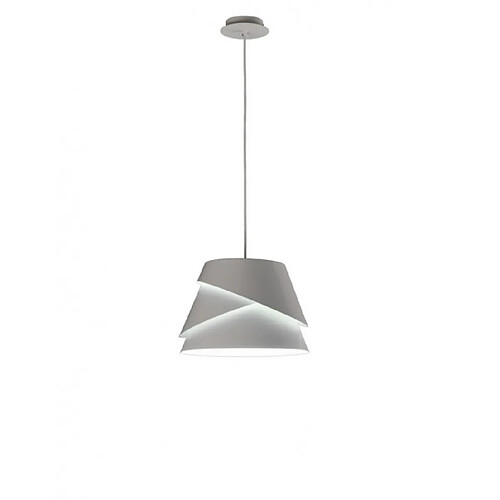 Luminaire Center Suspension Alboran blanc 1 ampoule 30cm