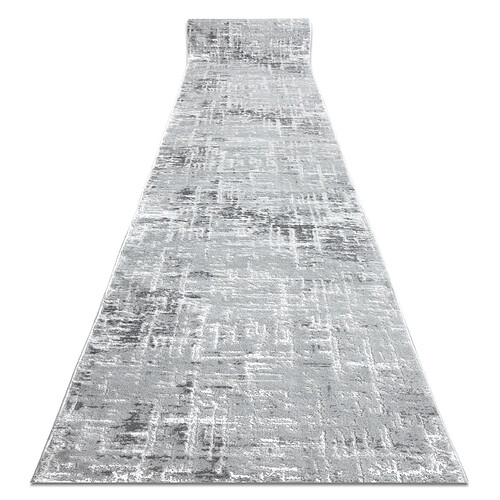 RUGSX Tapis de couloir Structural MEFE 8722 deux niveaux de molleton gris blanc 120 cm 120x210 cm