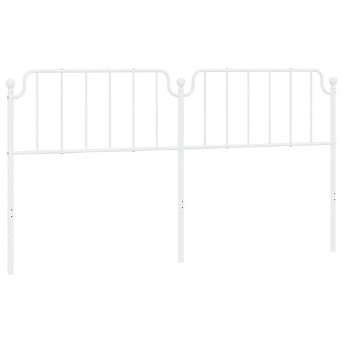 Maison Chic Tête de lit moderne pour chambre - Décoration de lit métal blanc 200 cm -MN11673