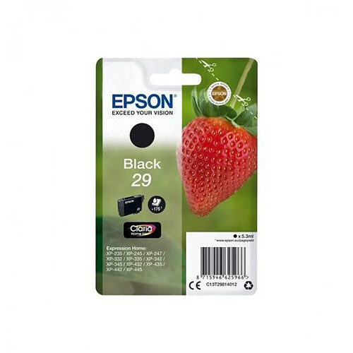 Cartouche d'Encre - Imprimante EPSON T2981 noir - Fraise (C13T29814012)