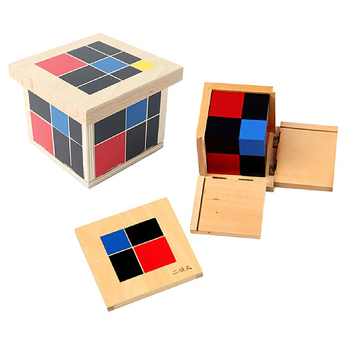 2 Ensemble Montessori Binomiale + Trinomiaux Cube Jouet Enfants Mathématiques