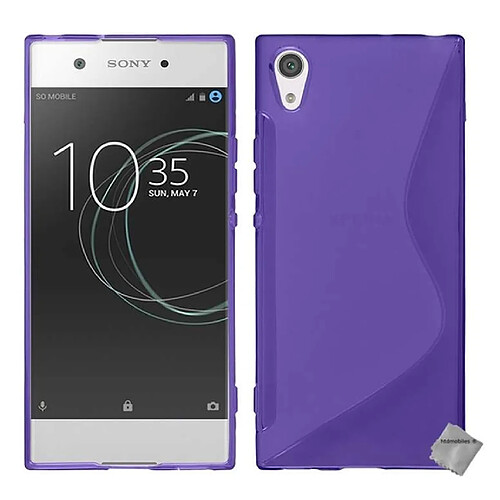 Htdmobiles Coque silicone gel fine pour Sony Xperia XA1 + verre trempe - SLINE MAUVE