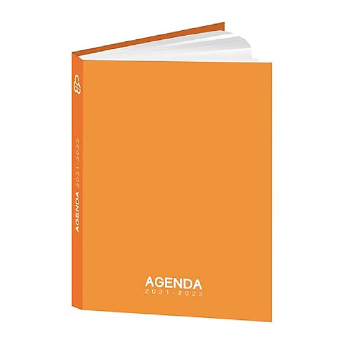 Bouchut-Grandremy Agenda Bouchut Monochrome - année scolaire 2021/2022 - 12,5 x 17,5 cm - orange