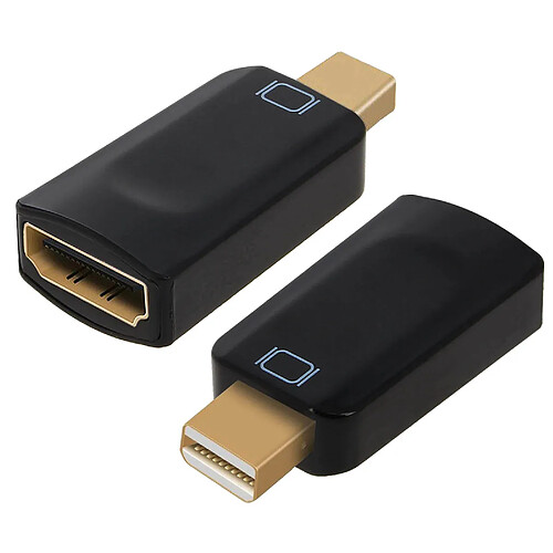 Avizar Adaptateur Mini DisplayPort Mâle vers HDMI Femelle Câble Vidéo HD Compact Noir