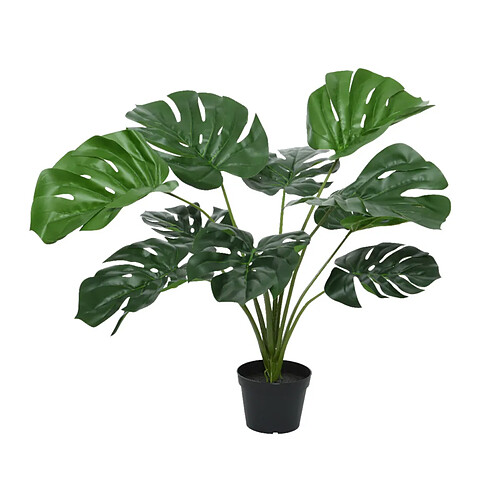 Kaemingk Monstera Artificiel En Pot Plastique, 10 Feuilles -Ø 60 x 66 cm- Nos Envies Déco