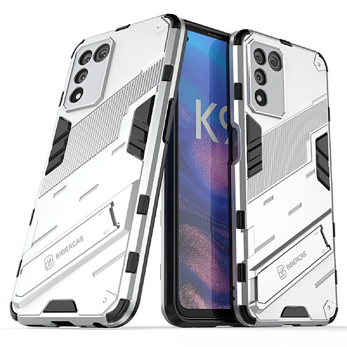 Coque en TPU anti-griffes avec béquille, argent pour votre Oppo K9s 5G