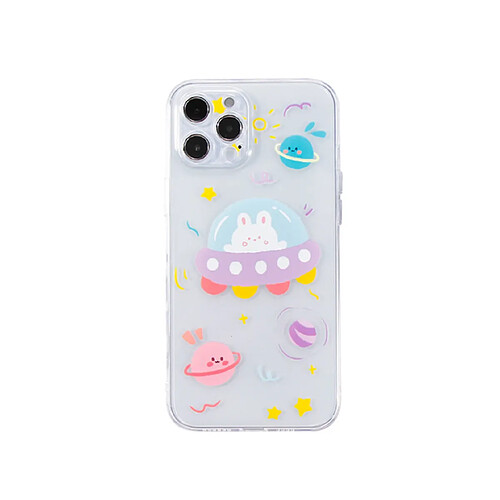 C24 Couverture arrière Téléphone mobile Shell Soft Shell Dessin animé Patron de protection anti-chute et antidérapant pour étui pour iPhone 12Pro