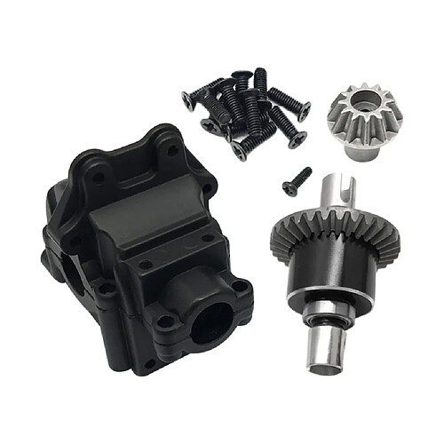 Fit For WLTOYS 144001 1:14 RC Car Gearbox Housing + Differential Gear Black