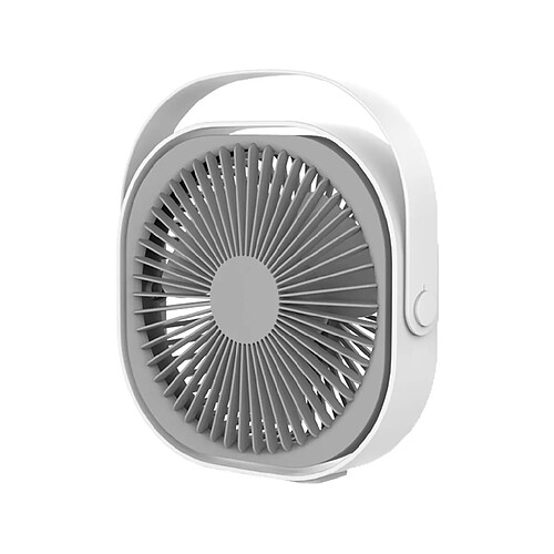 mini Ventilateur de Refroidissement de Bureau à 3 Vitesses de Recharge USB Portable de 6 pouces pour Bureau à Domicile-Blanc