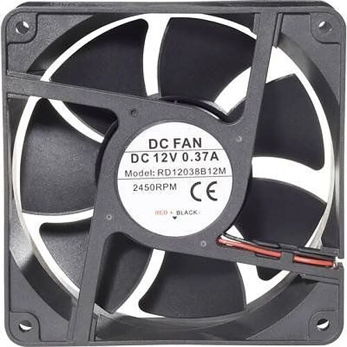 Ventilateur axial TRU COMPONENTS RD12038B12H 189259 12 V/DC 193 m³/h (L x l x h) 120 x 120 x 38 mm 1 pc(s)