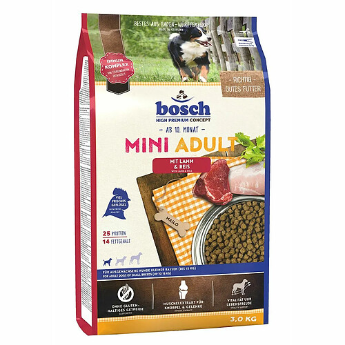 Nourriture BOSCH Adulte Agneau Riz 3 Kg