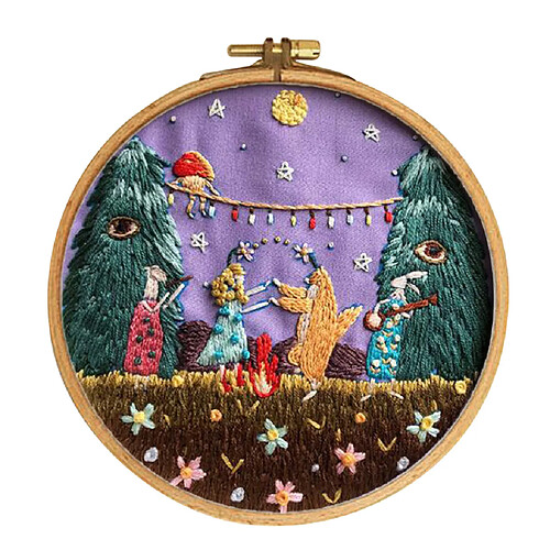 Kit de Broderie Debutant Motif Paysage Strass