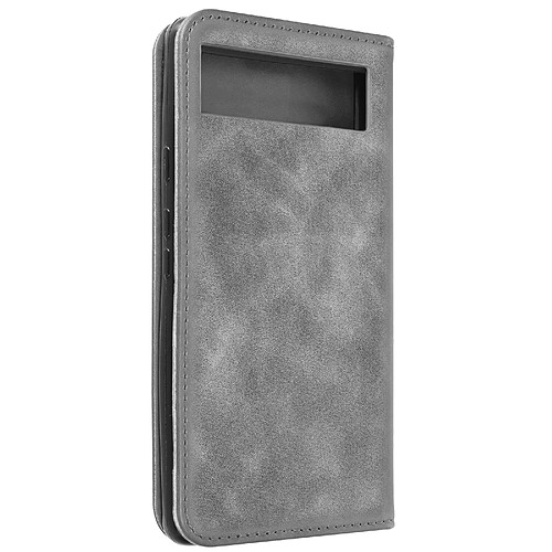 Avizar Étui Portefeuille pour Google Pixel 7a Porte-cartes Soft-touch Gris