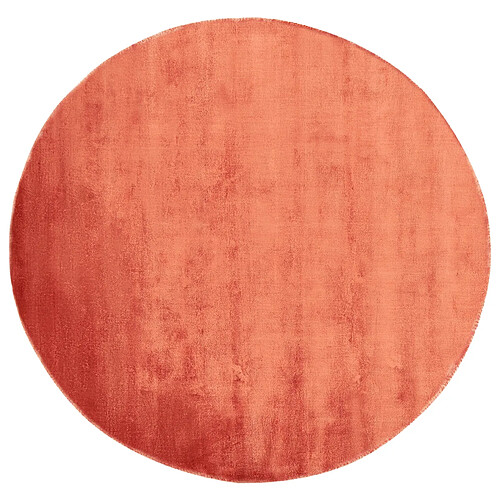 Beliani Tapis en viscose orange d 140 cm GESI II