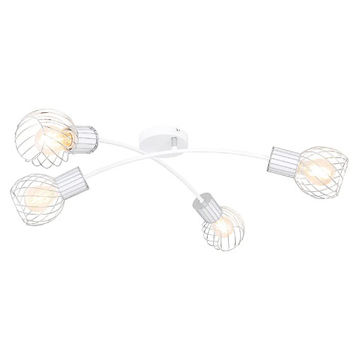 Globo Lighting Plafonnier design Luise - Blanc et argent