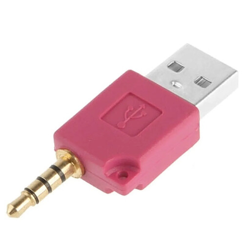 Wewoo Adaptateur Magenta pour iPod shuffle 3rd / 2nd, Longueur: 4.6cm chargeur de données USB