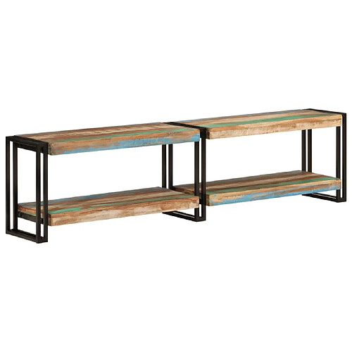 vidaXL Meuble TV 160x30x40 cm bois massif de récupération