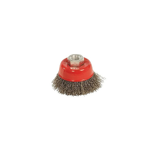 Brosse boisseau fils d'acier ondulés D. 65 mm M14 - 721676 - Silverline