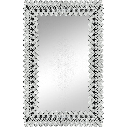 Vivenla Miroir argenté design effet 3D 80 cm x 120 cm collection Umke