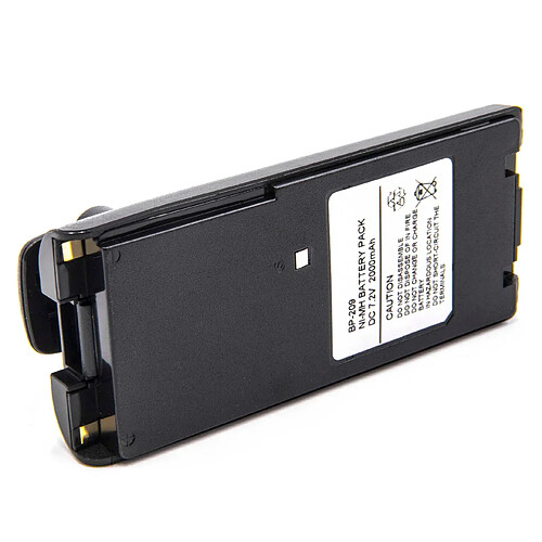 vhbw NiMH batterie 2000mAh (7.2V) pour radio talkie-walkie comme Icom BP-209, BP-209N, BP-210, BP-210N, BP-222, BP-222N