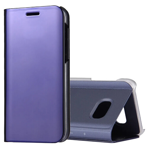 Wewoo Housse Étui Violet pour Samsung Galaxy A3 2017 / A320 galvanoplastie miroir horizontal en cuir avec support