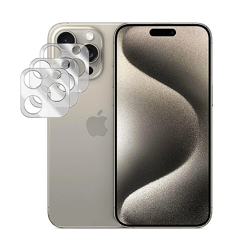 Lot de 3 verre trempé camera arrière protecteur pour iPhone 15 Pro Max 6.7" - VISIODIRECT -