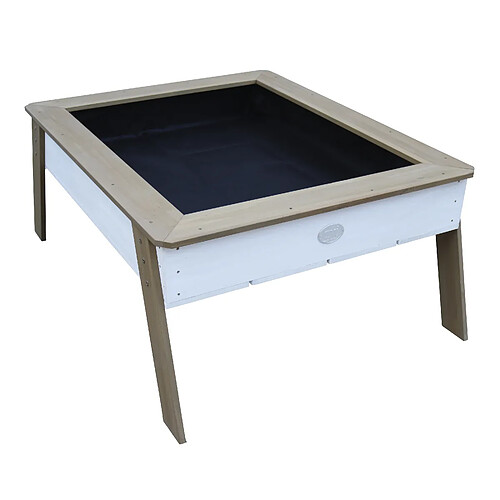 AXI Linda Table de Culture en Bois avec Bac & Voile de Jardin | Potager sur Pied / Jardinière en marron & BLANC | Table de sable enfant