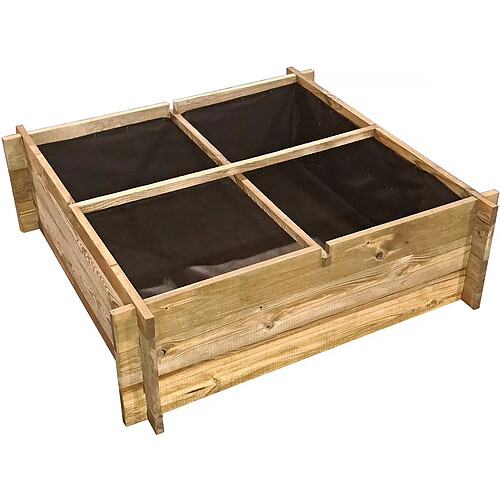 Habitat Et Jardin Carré potager en bois Aroma - 100 x 100 x 30 cm