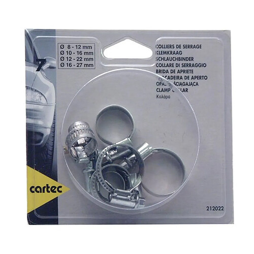 CARTEC 7 colliers de serrage 8-27mm