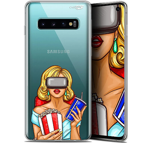 Caseink Coque arrière Samsung Galaxy S10 (6.1 ) Gel HD [ Nouvelle Collection - Souple - Antichoc - Imprimé en France] Au Cinema