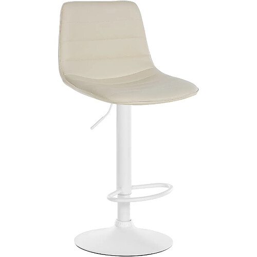 Non Tabouret de bar Lex simili cuir blanc