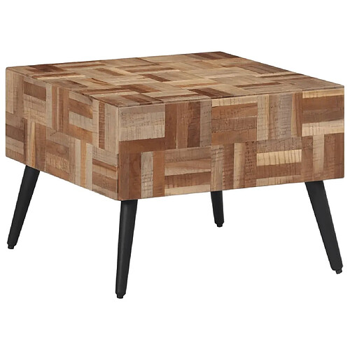 Maison Chic Table basse pour salon | Table à café gris 55x55x40 cm teck de récupération massif -GKD84446