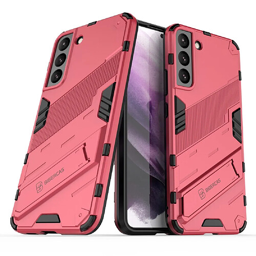 Coque en TPU anti-rayures avec béquille rose pour votre Samsung Galaxy S22 Plus 5G