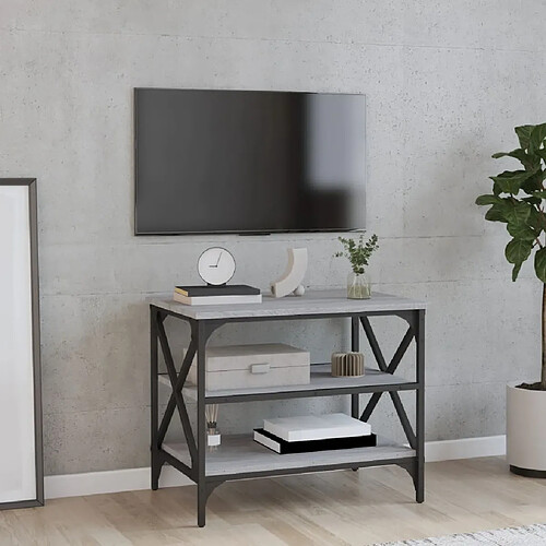 Maison Chic Meuble TV scandinave gris - Banc TV pour salon Sonoma 60x40x50 cm Bois d'ingénierie -MN93005