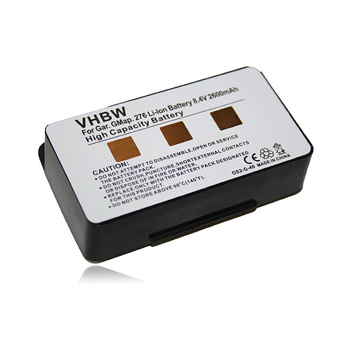 Vhbw Batterie longue durée 2600mAh 8.4V pour Garmin GPSMAP 276, 276c, 278, 296, 396, 496, remplace les modèles 010-10517-00, 011-00955-00, 010-10517-01