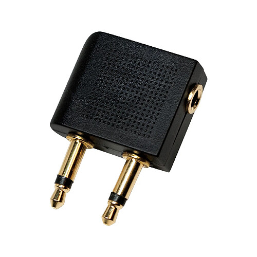 LogiLink Adaptateur audio pour avion, 2 x jack mâle 3,5 mm ()