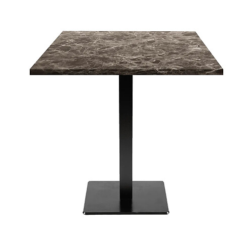 Restootab Table 70x70cm - modèle Milan marbre indra