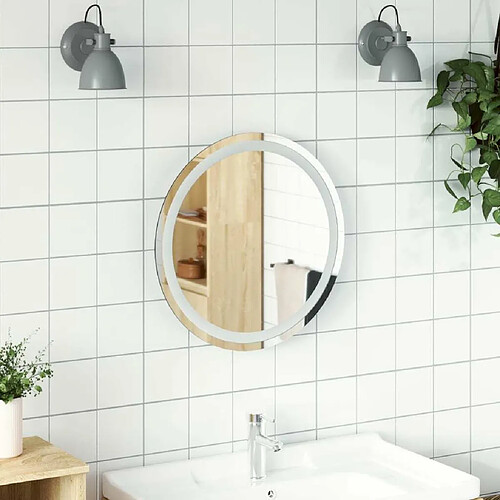 Maison Chic Miroir à LED,Miroir Lumineux LED pour salle de bain 50 cm rond -MN39188