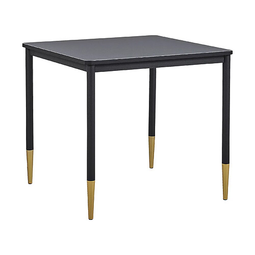 Beliani Table à manger noire / dorée 80 x 80 cm SHALFORD