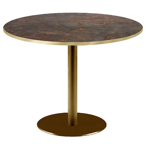 Restootab Table Ø120cm Rome bistrot rouille